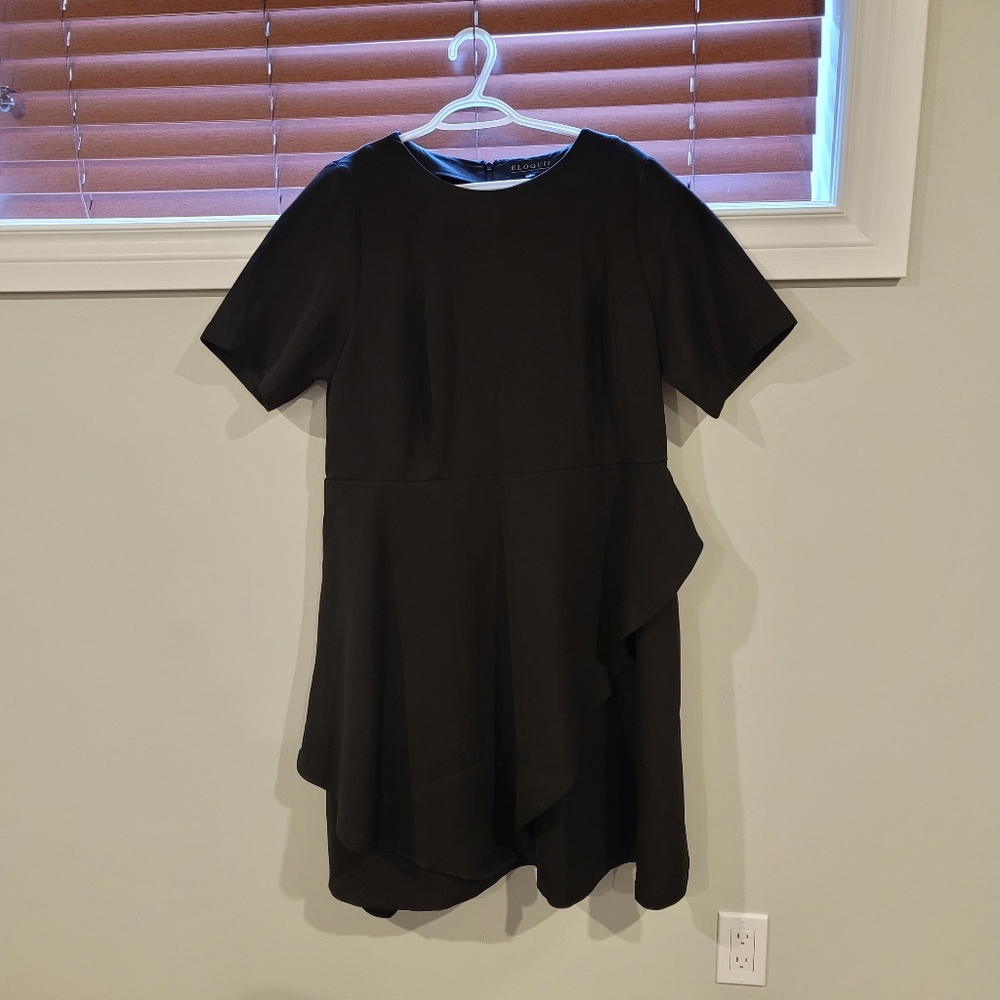 Eloquii Tea Dress with wrap detail